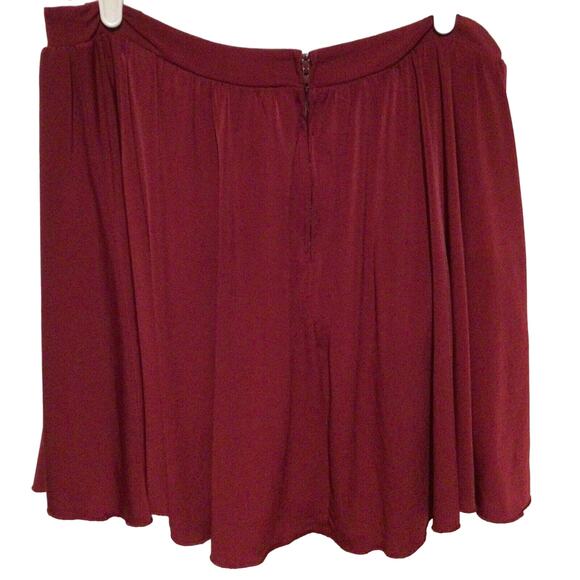 Speechless Juniors Burgundy A-Line Full Mini Skirt Size 15 Flared Hem - Picture 3 of 4